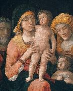 Andrea Mantegna The Madonna and Child with Saints Joseph, Elizabeth, and John the Baptist, distemper Spain oil painting artist